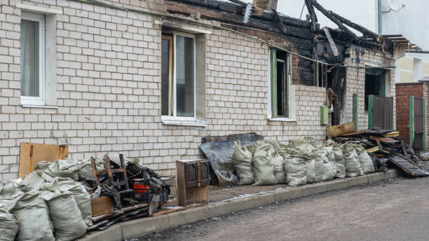 Professional Fire Damage Removal technician working in Tomball, TX